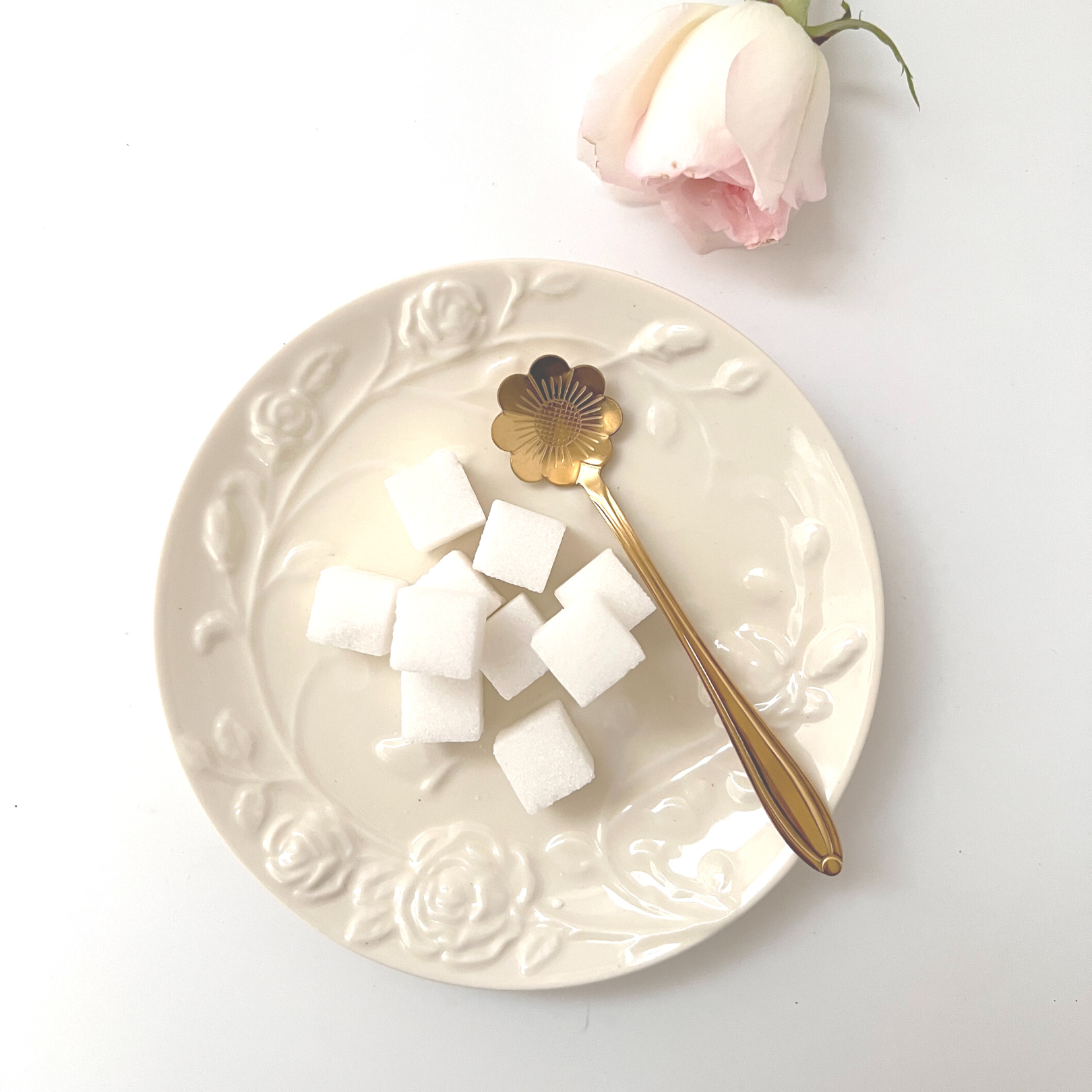 Dessert & Tea Spoons | Gold| 4 pcs | Flower shape - Image 6