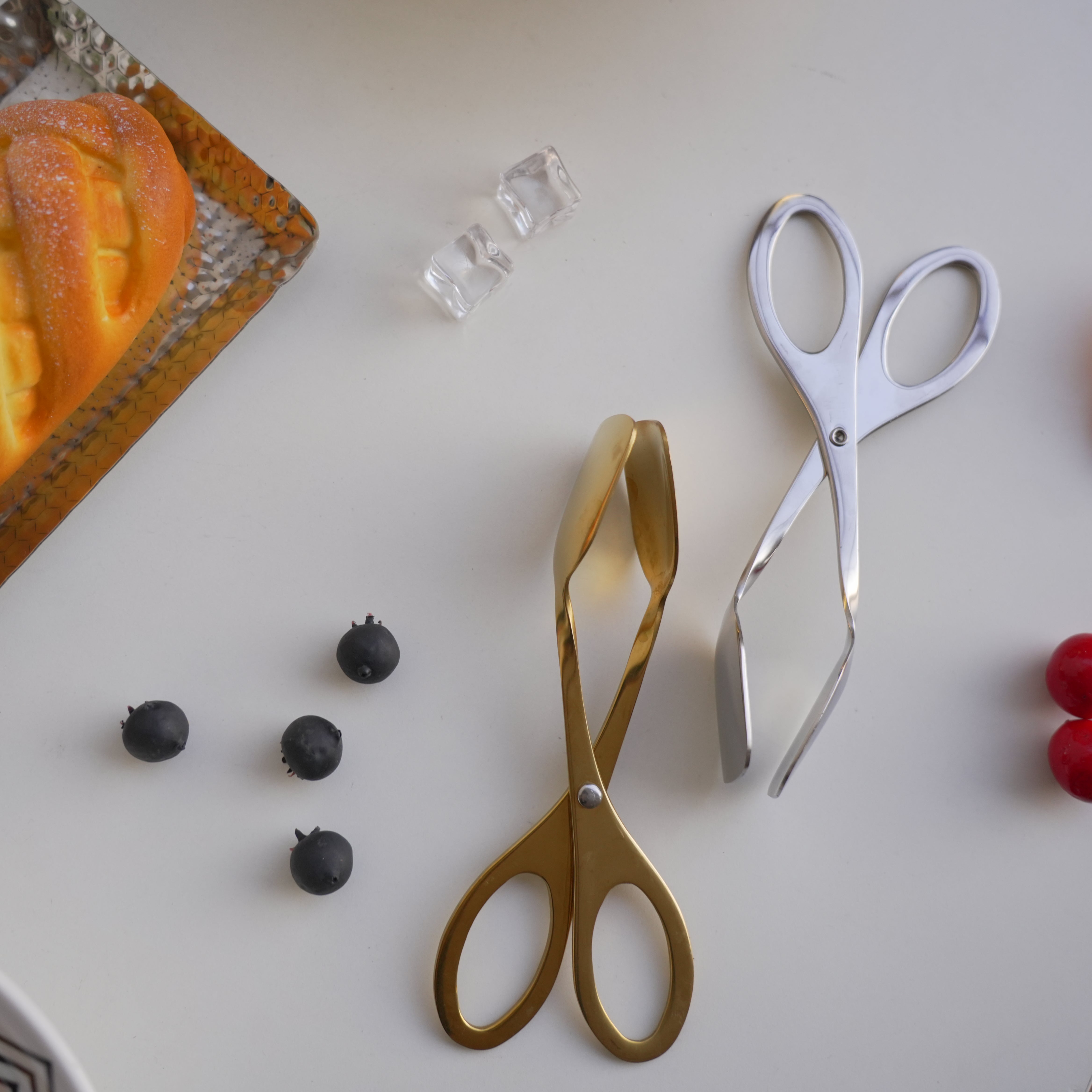 Small Clip Tong | Scissors shape | Gold Silver | Stainless Steel - Image 15