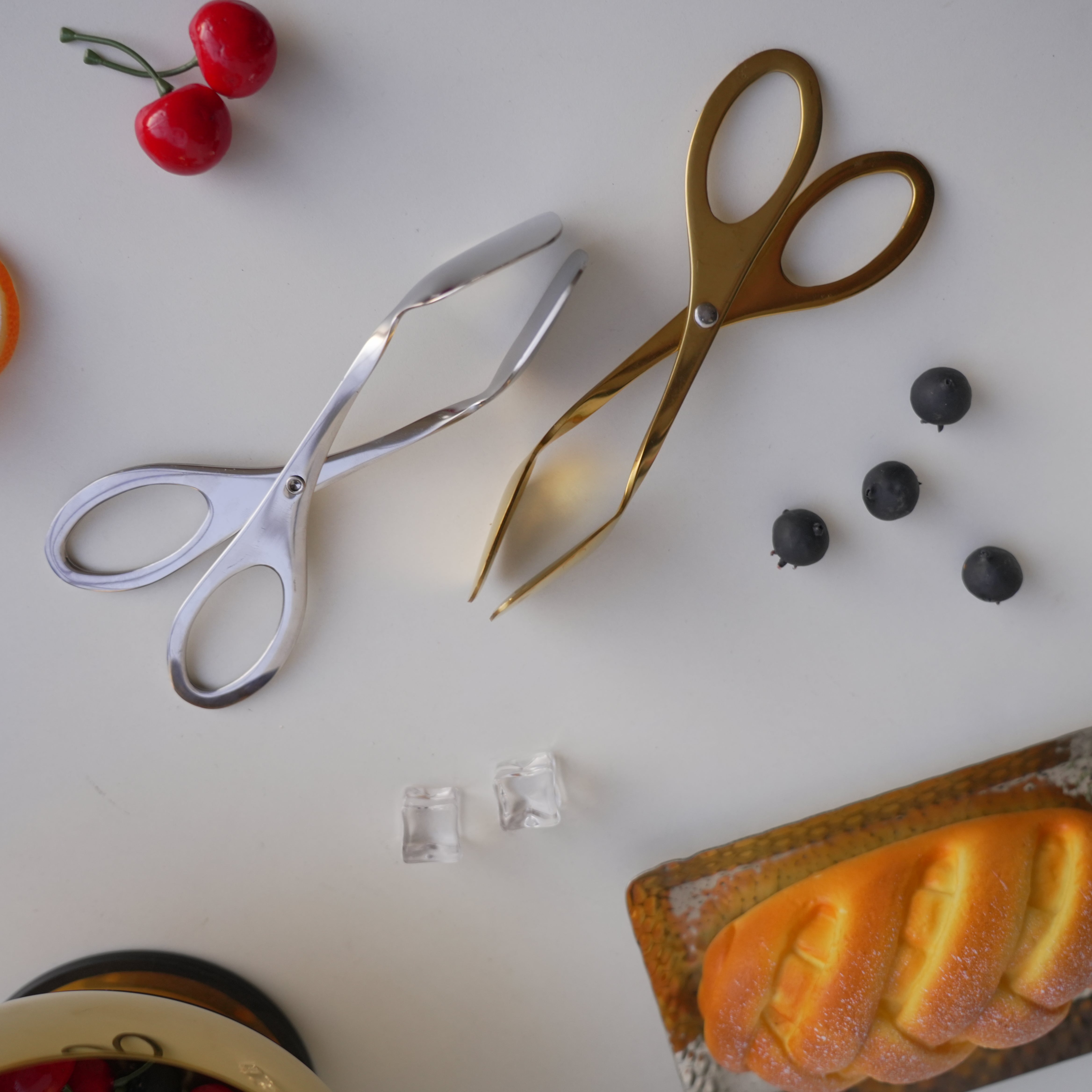 Small Clip Tong | Scissors shape | Gold Silver | Stainless Steel - Image 4