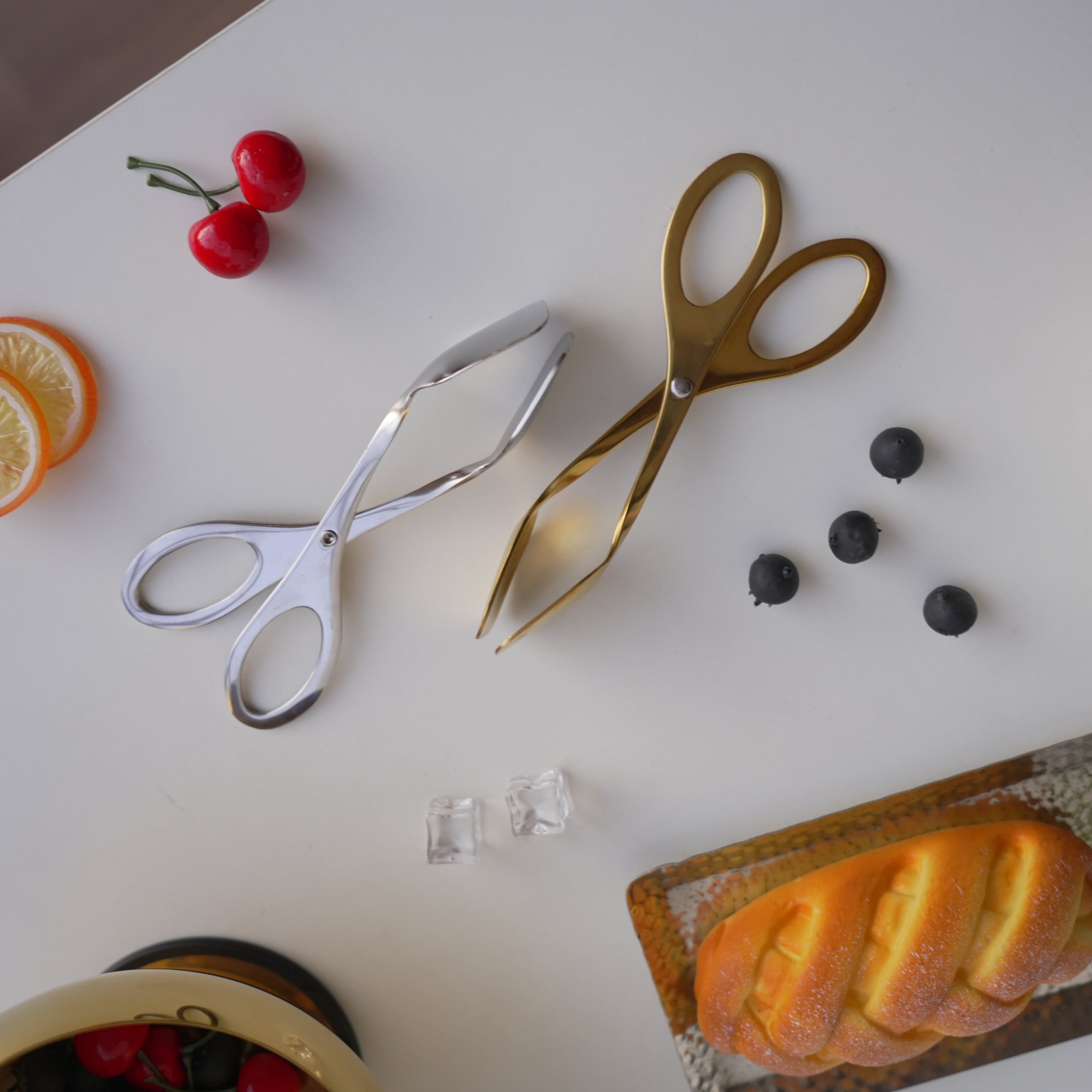 Small Clip Tong | Scissors shape | Gold Silver | Stainless Steel - Image 17