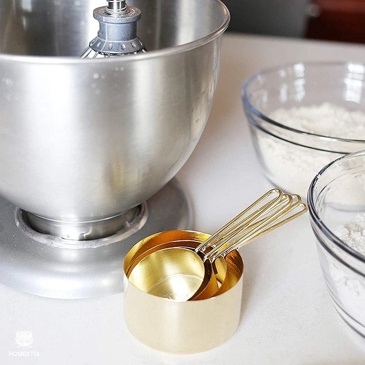 Gold Kitchen Accessories - Set of 4 Measuring Cups - Image 4