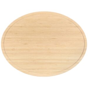 Grooved Oval Bamboo Cutting Board