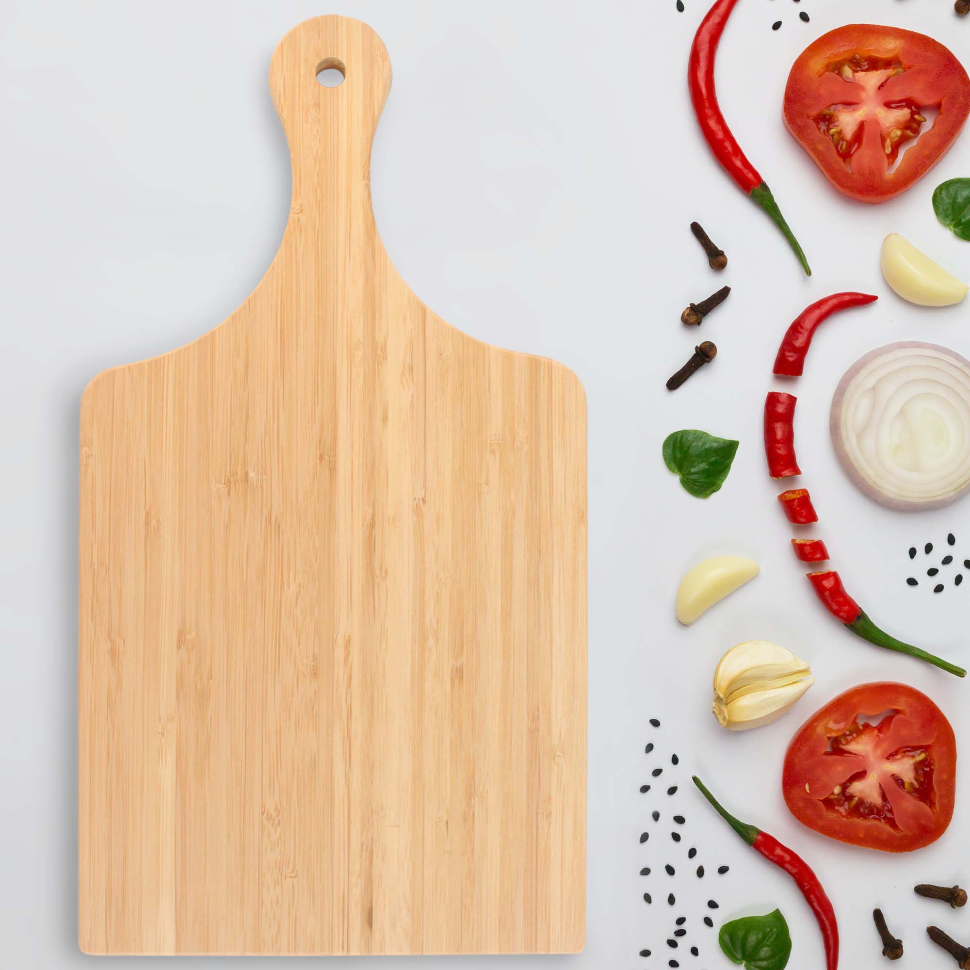 Paddle Bamboo Cutting Boards w/ Hanging Hole - Image 8