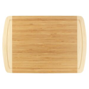 Grooved Two-Tone Bamboo Cutting Board 17.25" x 11.75" x 0.75"