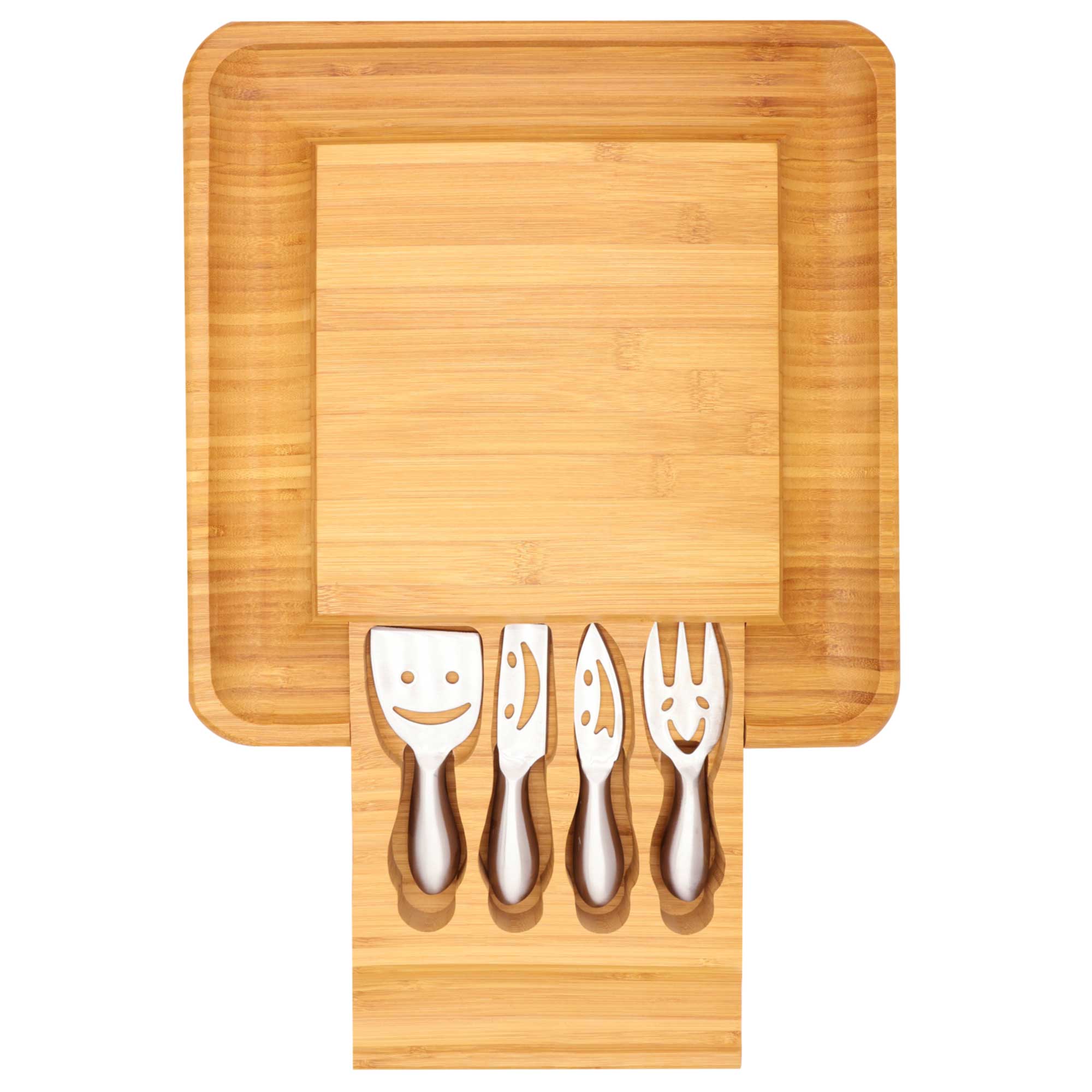 Bamboo Cheese & Sushi Board with Cutlery Set - Image 5