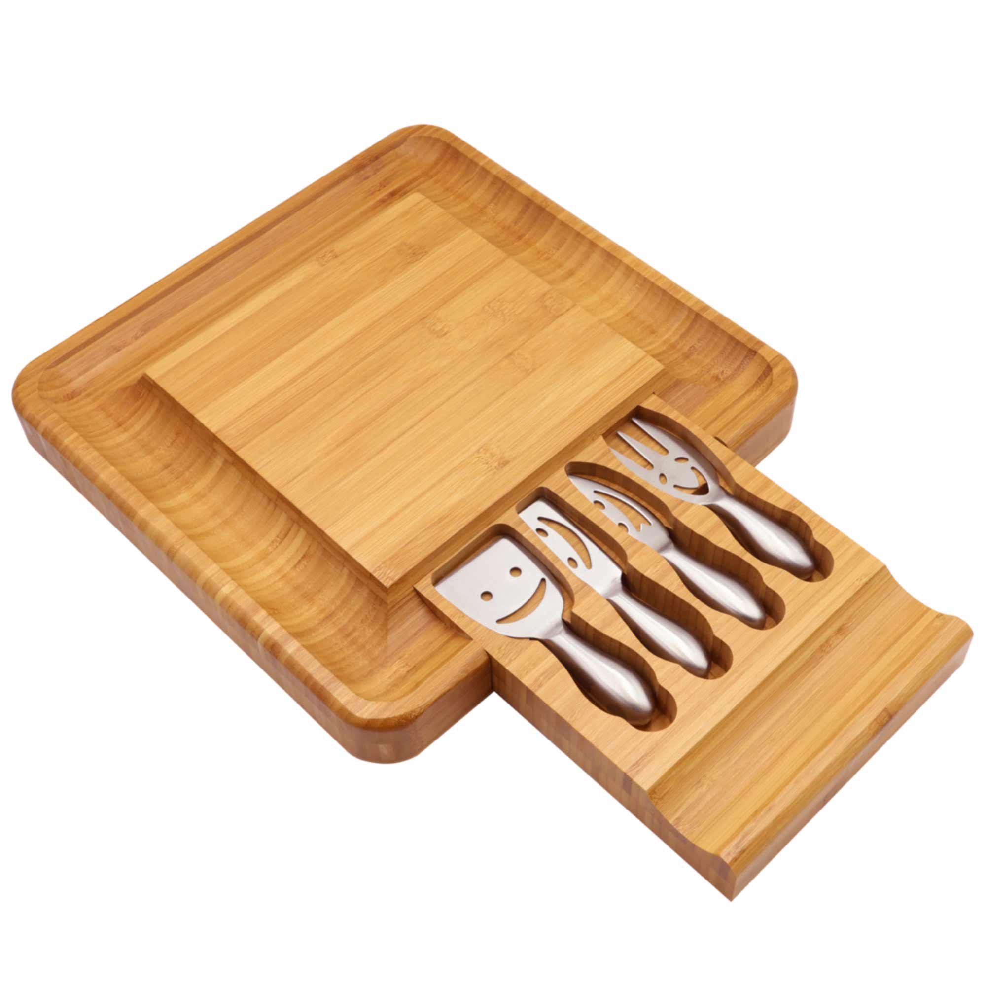 Bamboo Cheese & Sushi Board with Cutlery Set - Image 7
