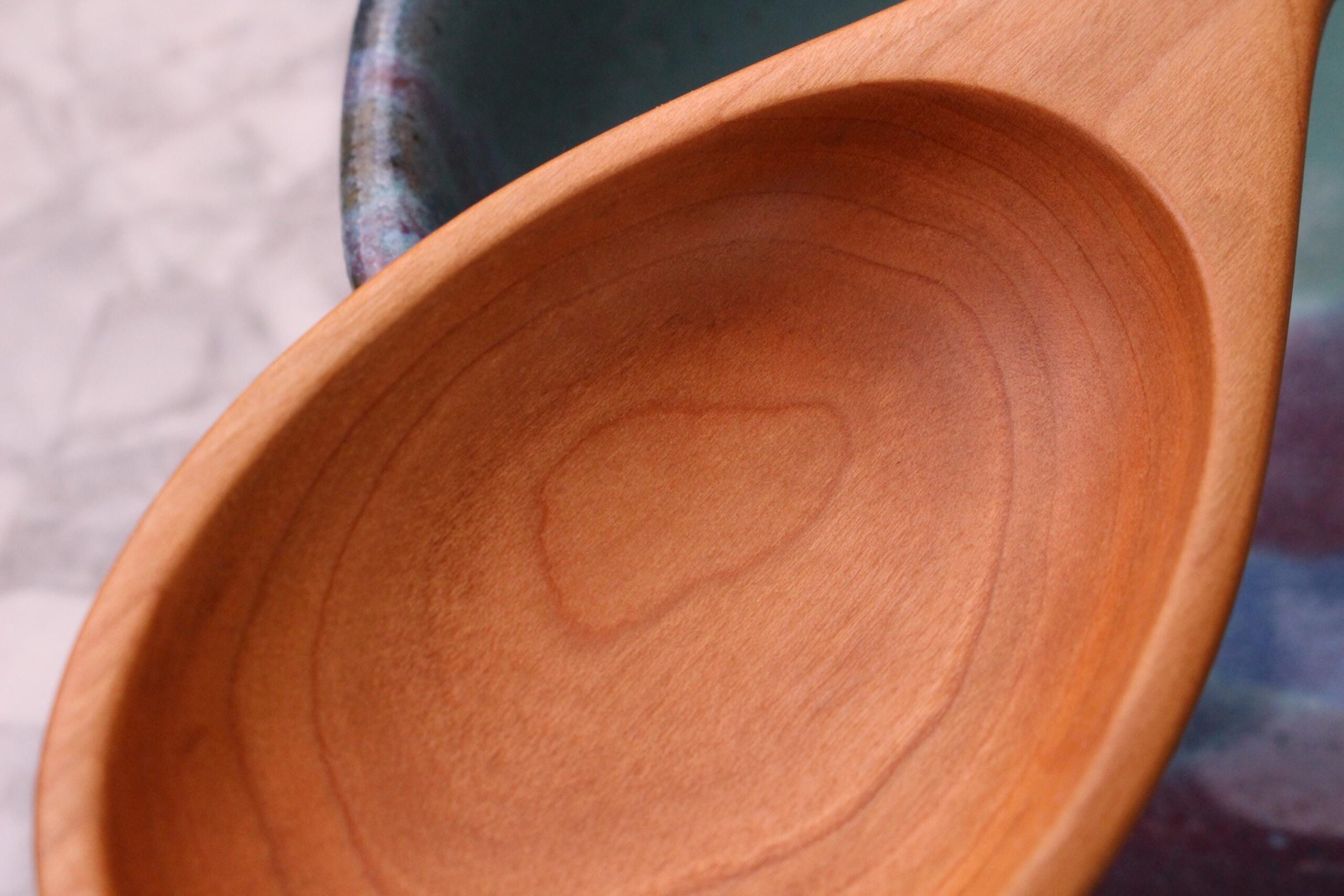 Handmade heirloom quality wooden stirring and mixing spoon hand hand-carved from Cherry wood, Maple wood, and Walnut wood. - Image 4