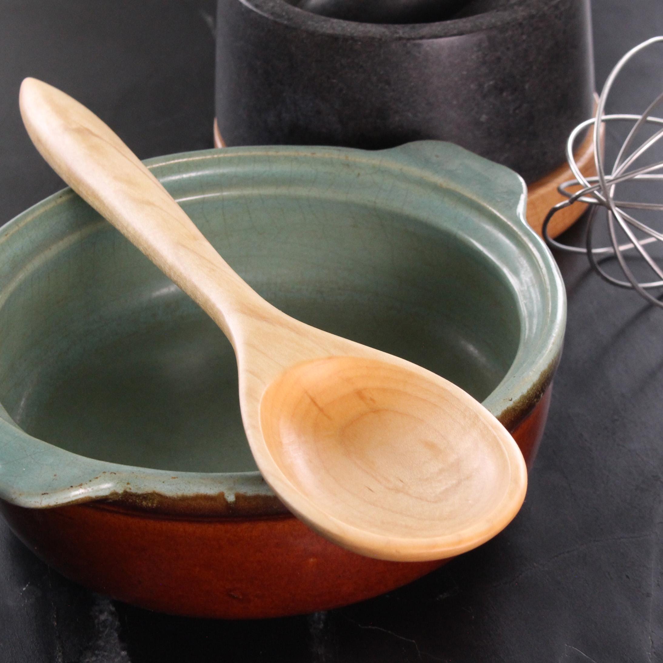 Handmade heirloom quality wooden stirring and mixing spoon hand hand-carved from Cherry wood, Maple wood, and Walnut wood. - Image 8