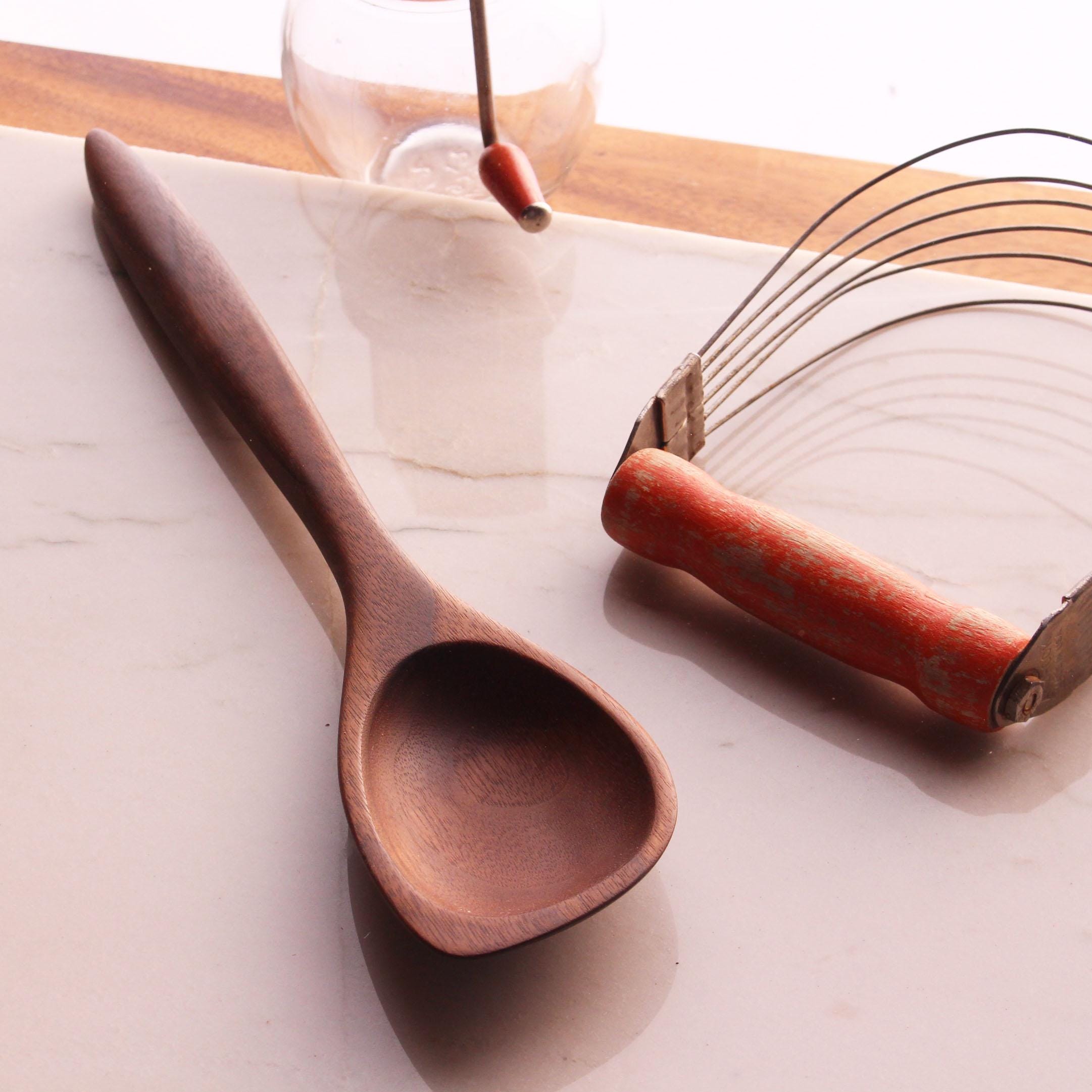 Handmade wooden spatula spoon carved from Cherry, Walnut, Maple, or Bird's Eye Maple - Image 15