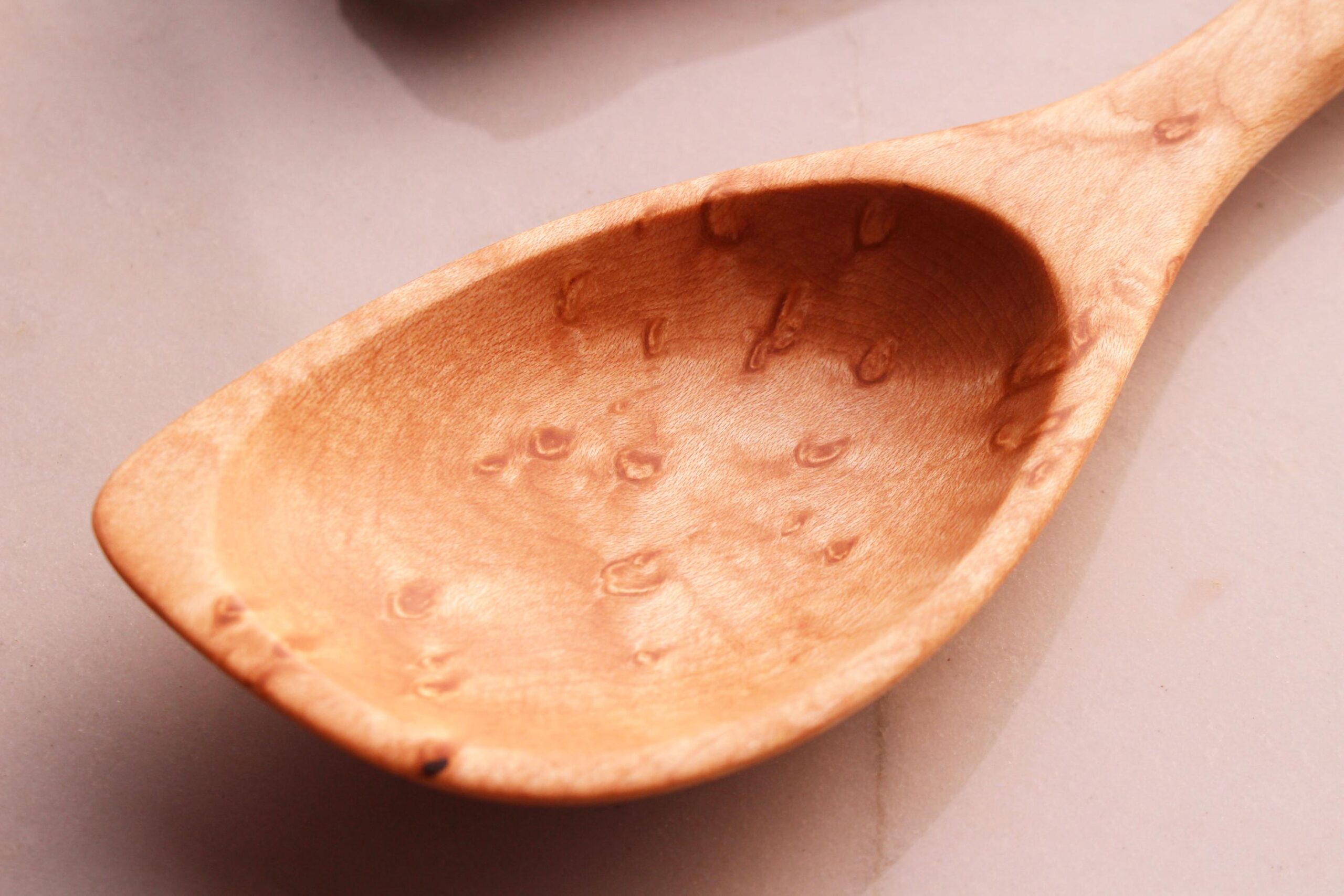 Handmade wooden spatula spoon carved from Cherry, Walnut, Maple, or Bird's Eye Maple - Image 4