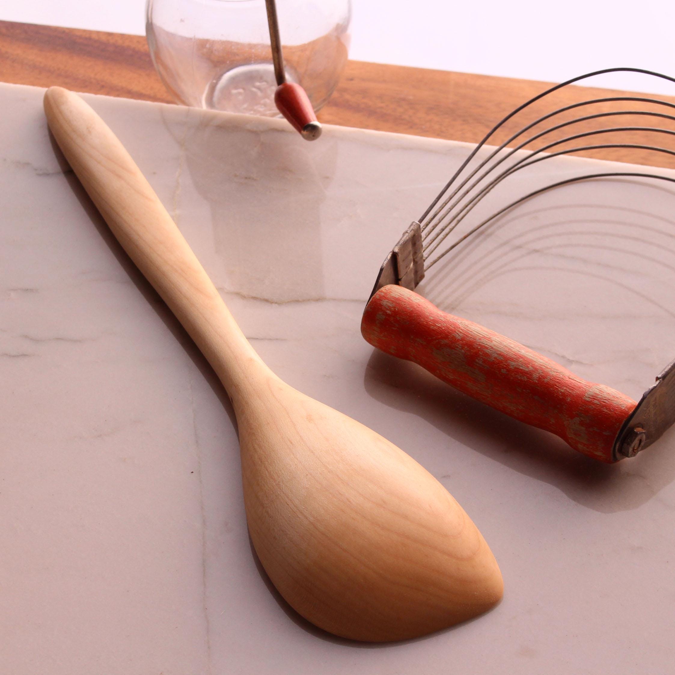 Handmade wooden spatula spoon carved from Cherry, Walnut, Maple, or Bird's Eye Maple - Image 14