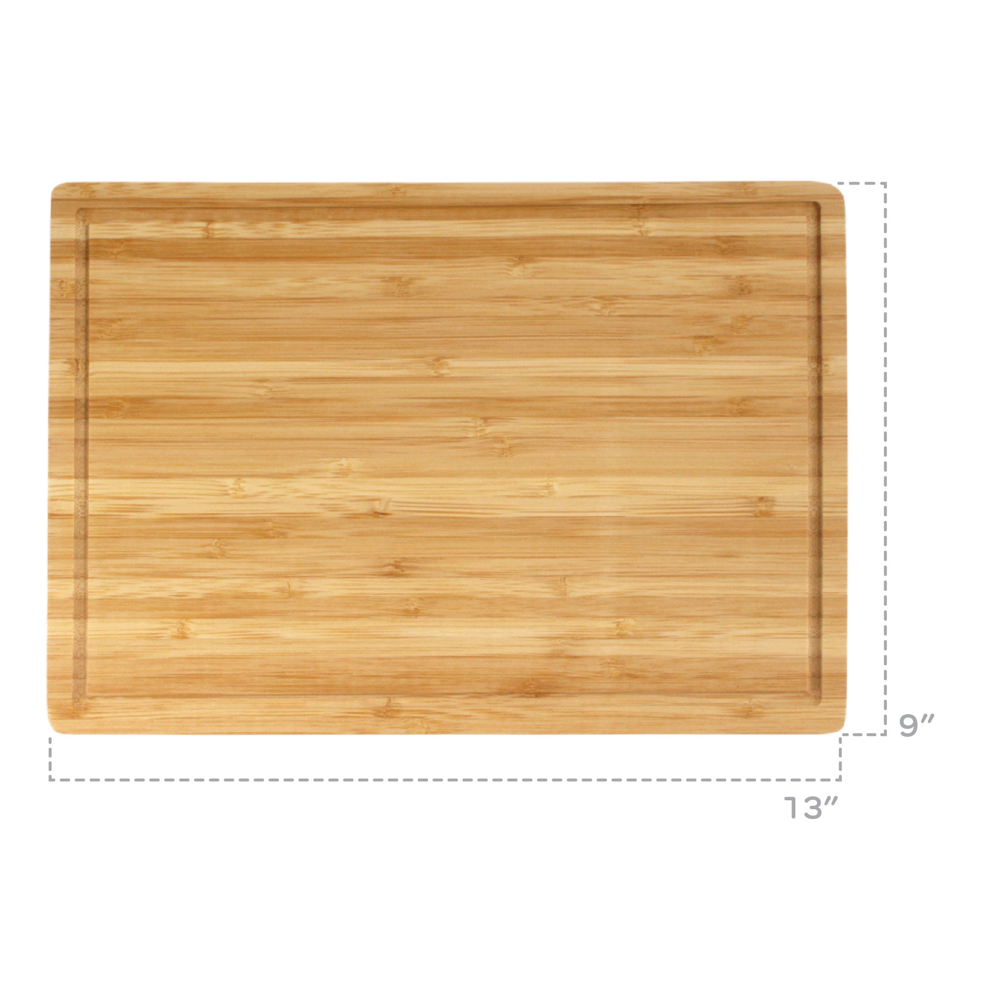 Flat Grooved Thin Bamboo Cutting Board 13" x 9" x 0.4" - Image 5